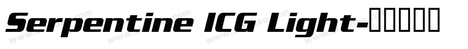 Serpentine ICG Light字体转换
